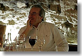 clothes, emotions, europe, foods, france, glasses, groups, happy, horizontal, men, people, provence, red wine, richard, richard felicia, senior citizen, wine glass, wines, photograph