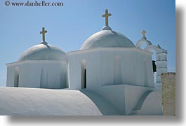 amorgos, churches, crosses, domes, europe, greece, horizontal, white wash, photograph