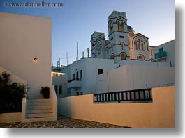 amorgos, bell towers, buildings, churches, europe, greece, horizontal, structures, tholaria, white wash, photograph