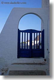 amorgos, archways, blues, doors & windows, europe, gates, greece, structures, vertical, photograph