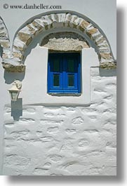 amorgos, arches, archways, blues, doors & windows, europe, greece, stones, structures, vertical, white wash, windows, photograph