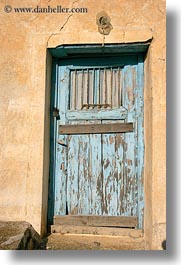 amorgos, blues, doors, doors & windows, europe, greece, lights, old, vertical, walls, yellow, photograph