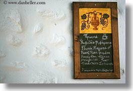 amorgos, chalkboard, europe, greece, horizontal, menu, restaurants, photograph