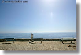 amorgos, benches, europe, greece, horizontal, ocean, people, scenics, photograph