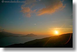 amorgos, clouds, europe, greece, hills, horizontal, scenics, sunsets, photograph