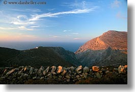 amorgos, europe, greece, horizontal, mountains, rocks, scenics, sky, photograph