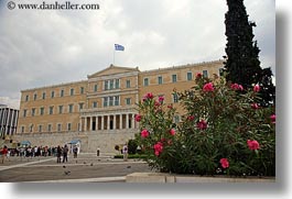athens, buildings, europe, flowers, greece, horizontal, parliament, photograph