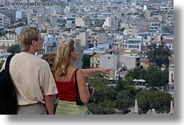 athens, cityscapes, couples, europe, greece, horizontal, viewing, photograph