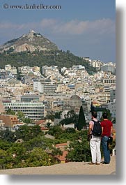 athens, cityscapes, europe, greece, men, two, vertical, viewing, photograph
