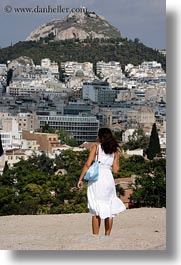athens, cityscapes, dresses, europe, greece, vertical, white, womens, photograph