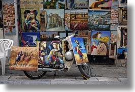 athens, europe, greece, horizontal, paintings, shops, photograph