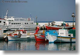 boats, europe, greece, harbor, horizontal, mykonos, photograph