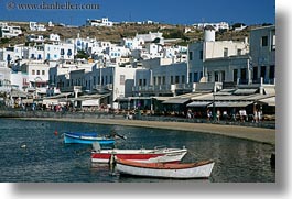 boats, europe, greece, harbor, horizontal, mykonos, photograph