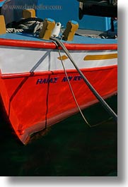 boats, closeup, europe, greece, mykonos, red, vertical, white, photograph