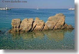 europe, greece, horizontal, mykonos, rocks, water, photograph