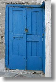 blues, doors, doors & windows, europe, greece, locks, naxos, vertical, photograph