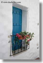 blues, doors & windows, europe, flowers, greece, nature, naxos, vertical, white wash, windows, photograph
