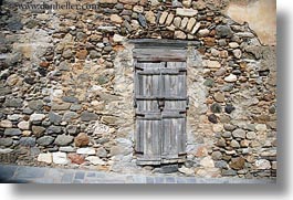 doors, doors & windows, europe, greece, horizontal, naxos, old, stones, walls, woods, photograph