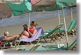 beaches, clothes, emotions, europe, glasses, greece, horizontal, humor, mothers, naxos, people, pregnant, womens, photograph