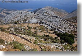 europe, fences, greece, hills, horizontal, naxos, over, rolling, scenics, stones, photograph