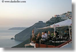 cafes, cliffs, europe, greece, horizontal, ocean, santorini, scenics, views, photograph