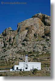 churches, europe, greece, mountains, tinos, vertical, white wash, photograph