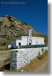 churches, europe, greece, mountains, tinos, vertical, white wash, photograph