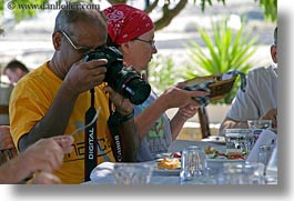 artists, europe, foods, greece, horizontal, joyce rao, men, people, photographers, photographing, rao, senior citizen, tourists, photograph