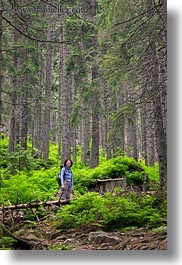 brunette, colors, emotions, europe, forests, green, groups, hair, hungary, lori, people, smiles, vertical, womens, photograph