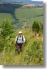 clothes, europe, groups, hats, hiking, hungary, marilyn philip warden, men, people, philip, senior citizen, sunglasses, vertical, photograph