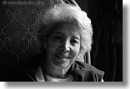 black and white, content, emotions, europe, gray, groups, hair, happy, horizontal, hungary, people, seated, senior citizen, womens, yona, yona davis, photograph