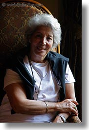 emotions, europe, gray, groups, hair, happy, hungary, people, seated, senior citizen, smiles, vertical, womens, yona, yona davis, photograph
