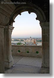 arches, budapest, buildings, europe, hungary, parliament, vertical, views, photograph
