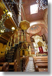 budapest, buildings, europe, hungary, interiors, jewish, religious, slow exposure, synagogue, temples, vertical, photograph