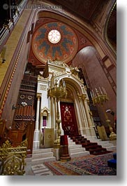 budapest, buildings, europe, hungary, interiors, jewish, religious, synagogue, temples, vertical, photograph