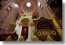budapest, buildings, europe, horizontal, hungary, interiors, jewish, religious, synagogue, temples, photograph