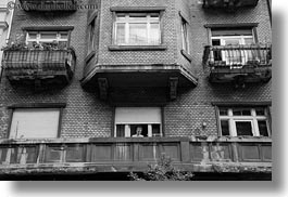 black and white, budapest, buildings, europe, horizontal, hungary, photograph