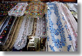 budapest, central market hall, colorful, design, europe, fabrics, horizontal, hungarian, hungary, photograph