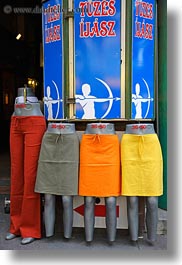 budapest, central market hall, colorful, europe, hungary, skirts, vertical, photograph