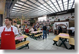 budapest, central market hall, europe, horizontal, hungary, men, people, restaurants, waiter, photograph