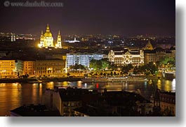 budapest, buildings, cityscapes, danube, europe, horizontal, hungary, long exposure, nite, structures, photograph