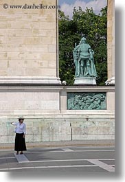 arts, bronze, budapest, europe, heroes square, hungary, landmarks, materials, monument, statues, vertical, warriors, womens, photograph