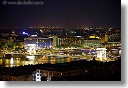 bridge, budapest, europe, horizontal, hungary, long exposure, nite, span, structures, szechenyi chain bridge, photograph