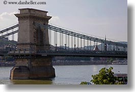 bridge, budapest, europe, horizontal, hungary, structures, szechenyi chain bridge, towers, photograph