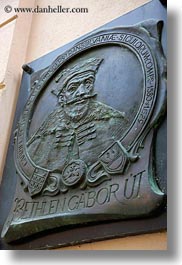 bethlen, europe, gabor, hungary, relief, signs, tarcal, vertical, photograph