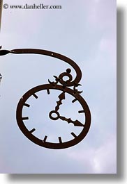 clocks, europe, hungary, irons, signs, sky, tarcal, vertical, photograph