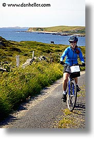 bicycles, bikers, connaught, connemara, europe, ireland, irish, jills, mayo county, vertical, western ireland, photograph