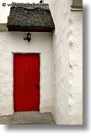connaught, connemara, doors, europe, ireland, irish, mayo county, paddys, red, vertical, western ireland, photograph