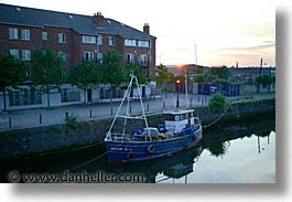 boats, dublin, eastern ireland, europe, horizontal, ireland, irish, leinster, sunsets, photograph
