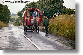 caravan, carrick on suir, cork county, europe, horizontal, horses, ireland, irish, munster, photograph